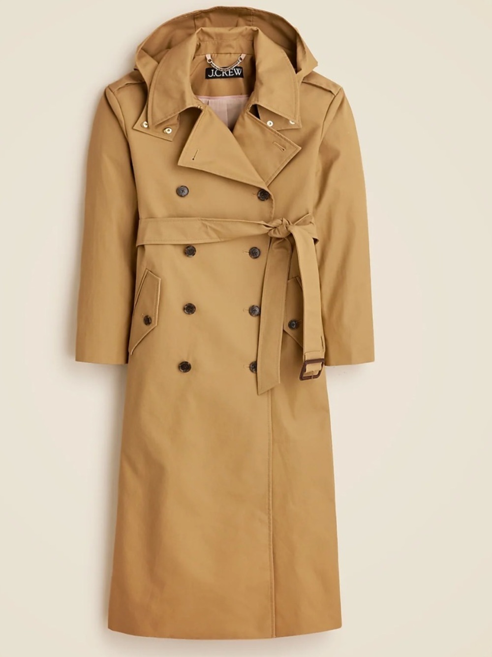 J.Crew New Long Icon Trench Coat In Size 8P